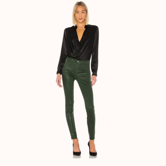L'Agence Margot High-Rise Ankle Skinny Coated Jean - Picture 2 of 16